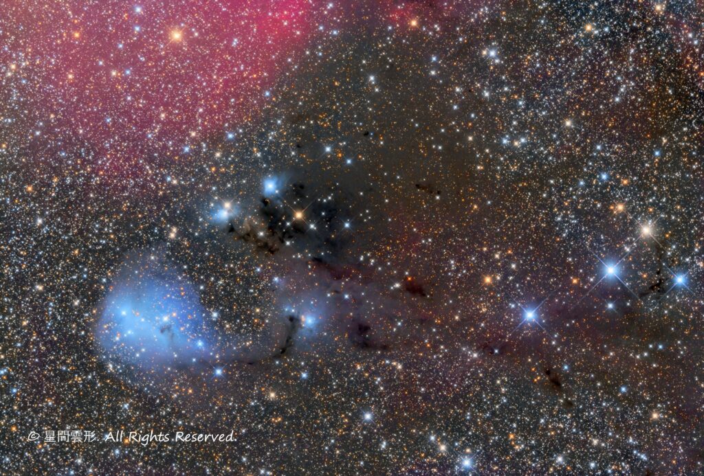 IC2169 – でんでんムシムシカタツムリ星雲。- 2021年12月, e130d, Skywatcher EQ6R, ZWO ASI294MM Pro, Astrodon LRGB Filter L: 5minx28, R:5min x 12, G: 5min x 12, B:5min x 12（総露出5時間20分）