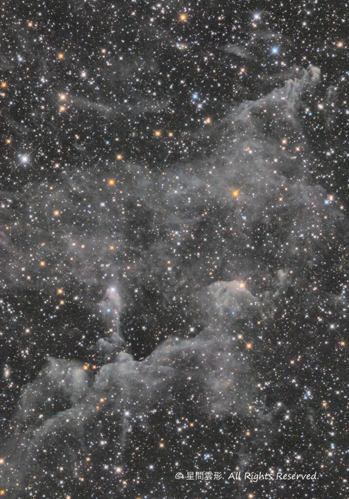 LBN801,811 -2022年1月, e130d, Skywatcher EQ6R, ZWO ASI294MM Pro, Astrodon LRGB Filter L: 5minx108, R:5min x 24, G: 5min x 24, B:5min x 24（総露出15時間00分）, 天文ガイド2022年5月号 入選