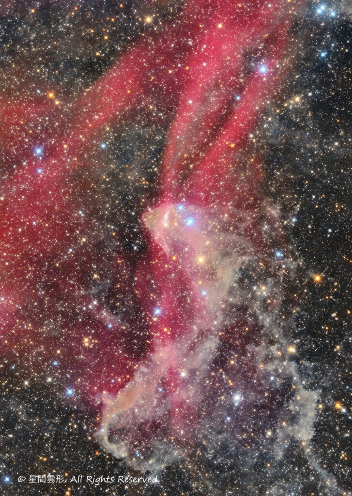 LBN437 ＆ Sh2-126 – 2022年7月,8月 , e130d, Skywatcher EQ6R, ZWO ASI294MM Pro, Astrodon LRGB Filter L: 5minx117, R:5min x 29, G: 5min x 29, B:5min x 29, Baader 6.5nm HighSpeed NarrowBandFilter Ha:5min x 48（総露出21時間00分）, 天文ガイド2022年11月号 入選