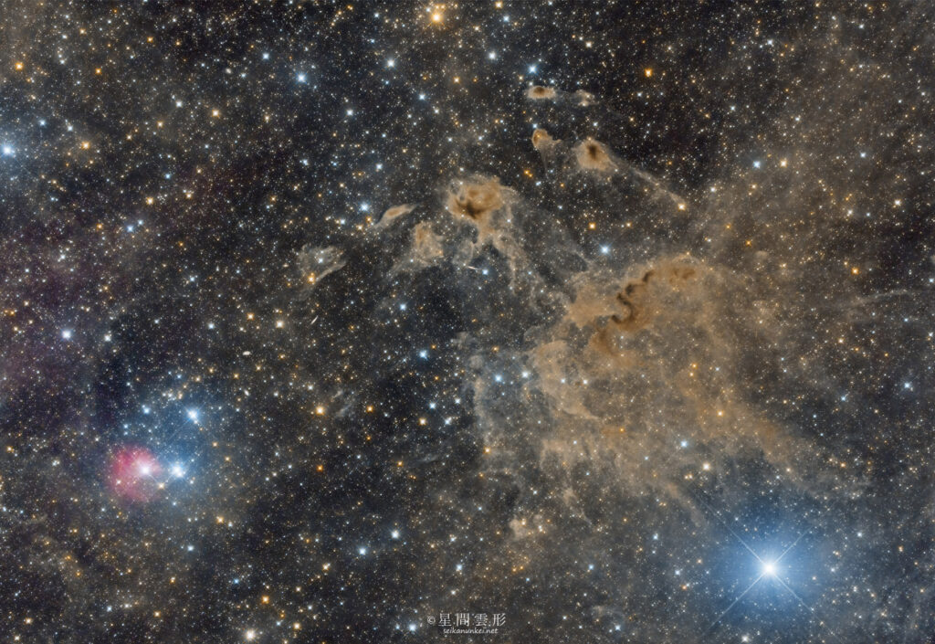 ケフェウス座LDN1089, sh2-130 – 2023年7月～8月 , e130d x2, Skywatcher EQ6R, ZWO ASI294MM Pro& Astrodon LRGB Filter L: 5minx168, ZWO ASI2600MC Pro 5minx175,（総露出28時間35分）