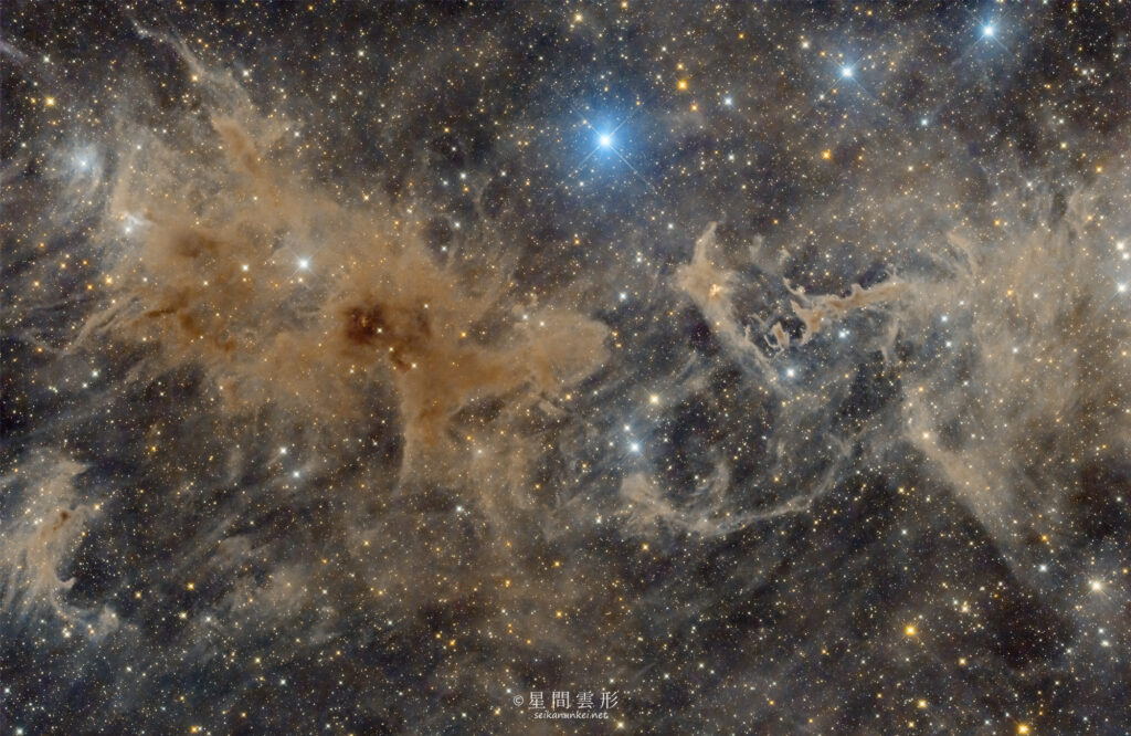 LBN552 – 2024年5月～6月 , e130d x2, Skywatcher EQ6R, ZWO ASI294MM Pro& Astrodon LRGB Filter L: 5minx126, ZWO ASI2600MC Pro 5minx130,（総露出21時間20分）, 天文ガイド2024年10月号 入選