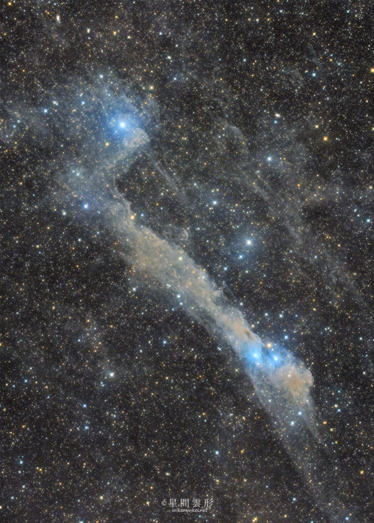 LBN534 – 2024年6月～7月 , e130d x2, Skywatcher EQ6R, ZWO ASI294MM Pro& Astrodon LRGB Filter L: 5minx112, ZWO ASI2600MC Pro 5minx114,（総露出18時間50分）