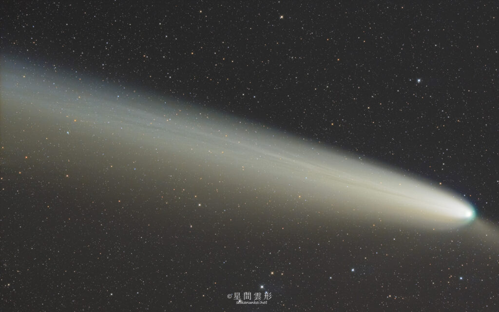 紫金山・アトラス彗星(C/2023A3) – 2024年10月21日 , e130d, Skywatcher EQ6R, ZWO ASI2600MC Pro 1min x 49,（総露出49分）, 星ナビ2025年1月号 特集ページ掲載