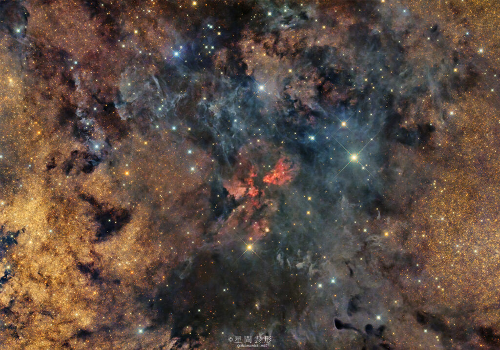 Sh2-64 – 2025年4月～5月 , e130d x2, Skywatcher EQ6R, ZWO ASI294MM Pro& Astrodon LRGB Filter L: 3minx272, ZWO ASI2600MC Pro 3min x 272,（総露出27時間12分）, 天文ガイド2025年8月号 入選