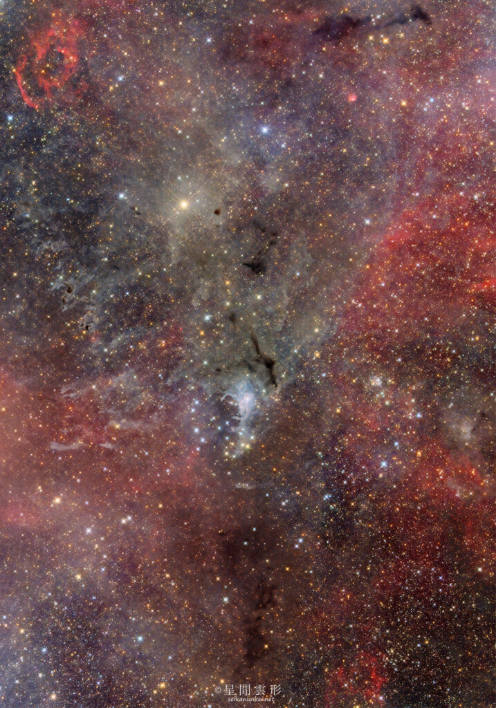 vdb4 – 2025年7月～8月 , e130d x2, Skywatcher EQ6R, ZWO ASI294MM Pro& Astrodon LRGB Filter L: L: 3分 x 263枚, Chroma 5nm Narrow Band Filter Ha 10分 x 31枚, ZWO ASI2600MC Pro 5分 x 183枚,（総露出33時間34分）, 天文ガイド2025年12月号 入選