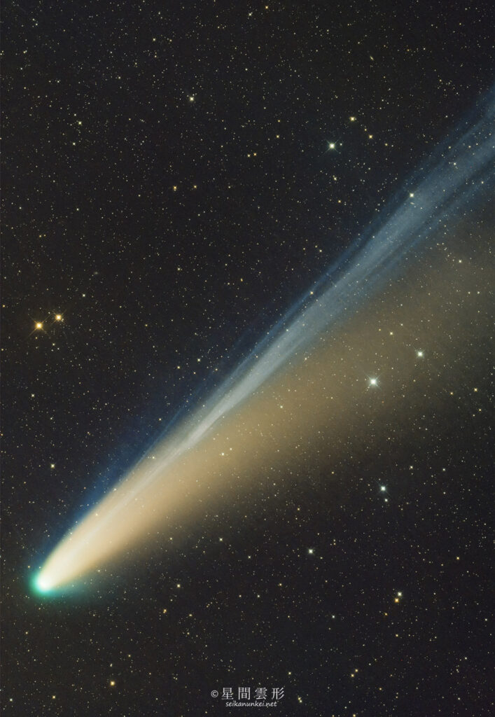 C2025 A6 レモン彗星 – 2025年10月29日 , e130d, Skywatcher EQ6R,, ZWO ASI2600MC Pro Color: 1分 x 35枚,（総露出35分）, 星ナビ2026年1月号 表紙採用